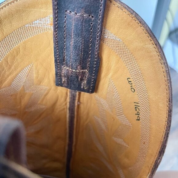 NEW Rod Patrick Mens Cowboy Boots 14.5A Perro Loco Brown Western Square Toe - Picture 11 of 13